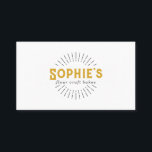 Gold White Baker Bakery Logo Business Card<br><div class="desc">A bold baker or bakery logo style business card in gold type on white. Unique decorative vintage typography.</div>