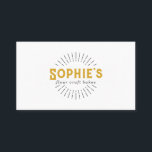 Gold White Baker Bakery Logo Business Card<br><div class="desc">A bold baker or bakery logo style business card in gold type on white. Unique decorative vintage typography.</div>