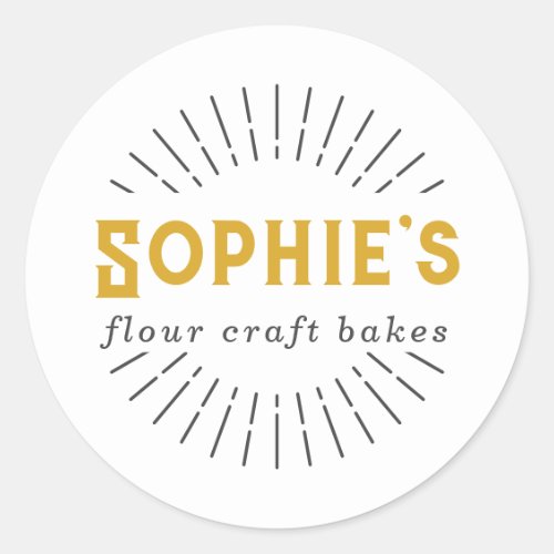 Gold White Baker Bakery Logo Product Labels