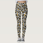 Gold, white & black leopard print Leggings<br><div class="desc">Gold,  white,  & black leopard animal print leggings. Treat yourself to the other beautiful pieces of the collection.</div>