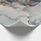 Gold White Black Marble Wrapping Paper (Corner)