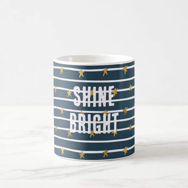 Gold White Blue Stars and Stripes Coffee Mug (Center)