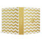 Gold & White Chevron Pattern Monogram