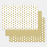 Elegant Golden Black White Luxury Christmas Gift Wrapping Paper Sheets