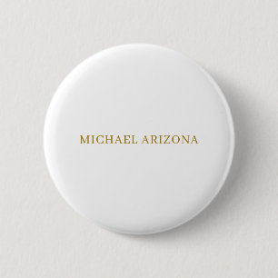 Gold & White Color Minimalist Simple Plain Modern Button
