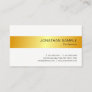 Gold White Colors Modern Elegant Minimalist Design Business Card