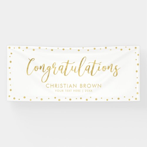 Gold & White | Congratulations Party, Event Banner
