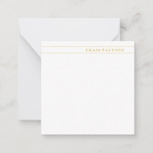 Gold & White Consultant Attorney at Law Profession Note Card
