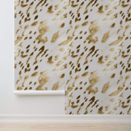 Gold White Cowhide Wallpaper