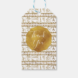 Gold White Egyptian Egypt Glam Wedding Favor Gift Tags