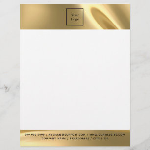 Gold white elegant business logo letterhead