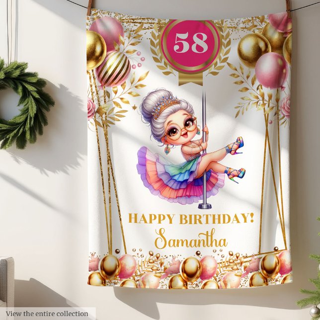 Gold White Funny Grandma Blanket Personalized (Gold White Funny Grandma Blanket Personalized)