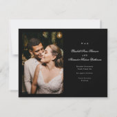 Gold White Geometric Gatsby Foil Save The Date Announcement (Back)
