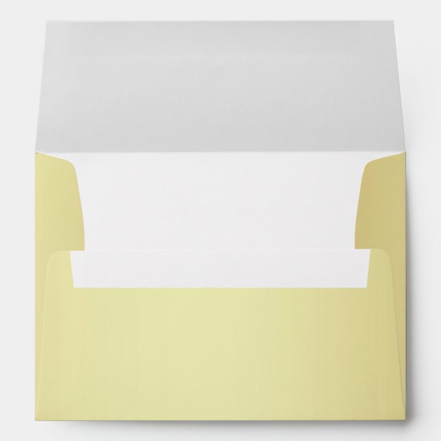 Gold & White Glitter Confetti Faux Foil Envelope (Back (Bottom))