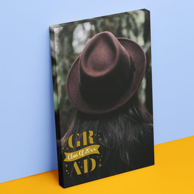 Gold & White Graduation Party Canvas Print (Creator Uploaded)