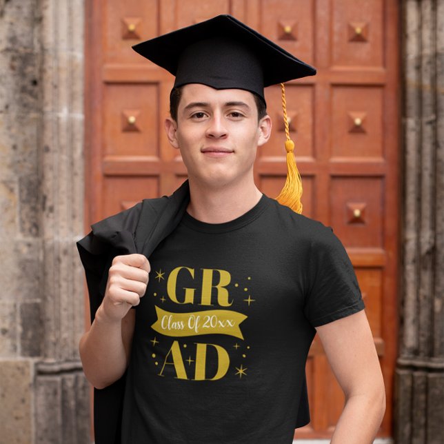 Gold & White Graduation Party T-Shirt (Creator Uploaded)