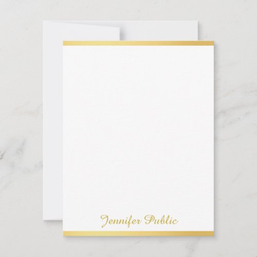 Gold White Hand Script Name Vertical Template