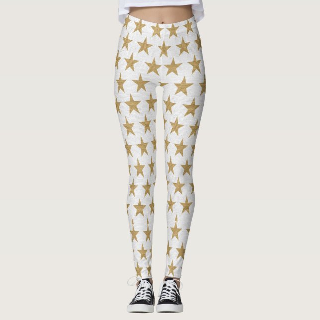 Gold White Leggings (Front)
