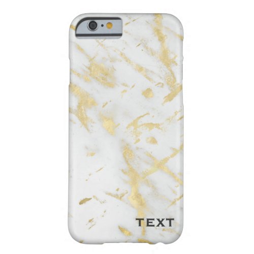 Gold  White Marble Glam Designer Modern Style Barely There iPhone 6 Case