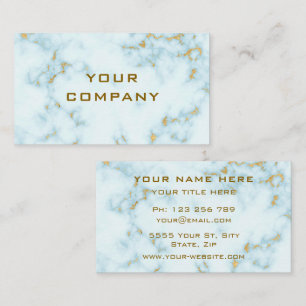 Gold White Marble Golden Text Professional Luxury Business Card