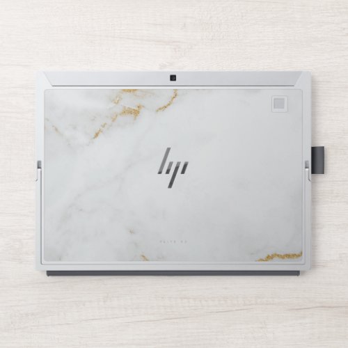 gold white marble HP Elite x2 1013 G3 HP Laptop Skin