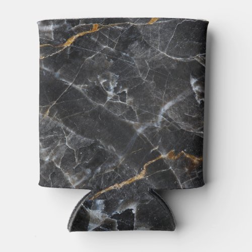 Gold White Marble Texture Design Can Cooler