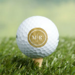 Gold White Metallic Monogram Initial Golf Balls<br><div class="desc">Modern gold white monogram design with white text on a gold brushed metal background. These golf balls Make a classy gift for a golfer. Comes in a variety of colors. Designed for you by Blackberry Boulevard</div>