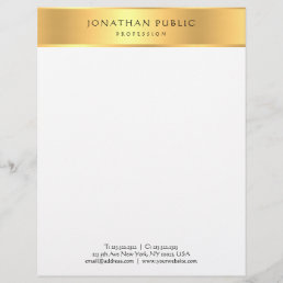 Gold White Modern Professional Elegant Template Letterhead