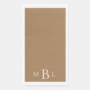Gold White Monogram Elegant Wedding  Paper Guest Towels