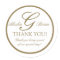 Gold White Monogram G Wedding Favour Stickers
