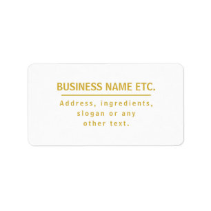 Gold & White Multi-Purpose Label