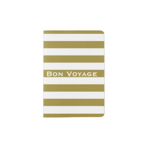 Gold & White Passport holder