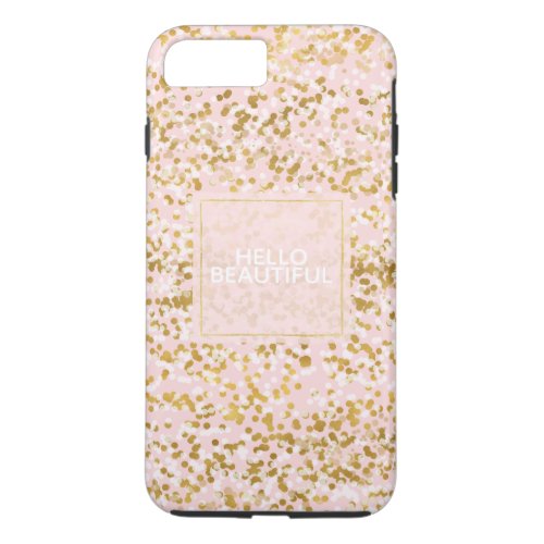 Gold White Pink Confetti iPhone 8 Plus7 Plus Case