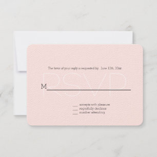 Gold White Pink Confetti RSVP Card