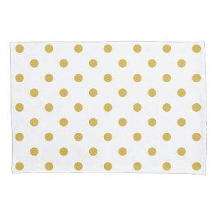 gold polka dot pillowcase