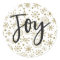 Gold & White Retro Snowflakes Holiday JOY Favor