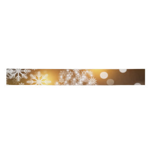 Gold White Satin Ribbon