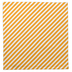 Gold & White Striped Pattern Cloth Napkin