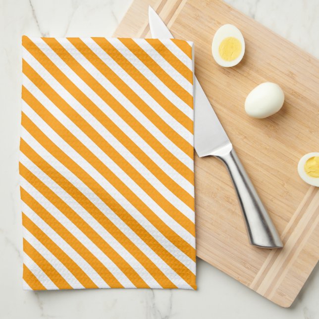 Gold & White Striped Pattern Towel (Quarter Fold)