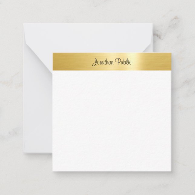 Gold White Template Calligraphed Script Name (Front)