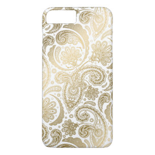 Gold & White Vintage Damasks Paisley Lace iPhone 8 Plus/7 Plus Case