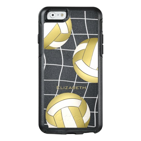 gold white women's volleyball OtterBox iPhone 6/6s case