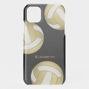 gold white women's volleyball iPhone 11 case