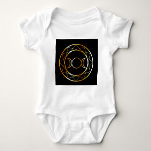 Gold Wiccan symbol Triple Goddess Baby Bodysuit