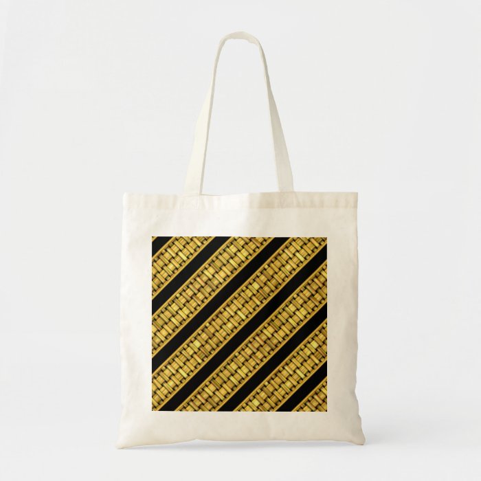 Gold Wicker Stripes Bags