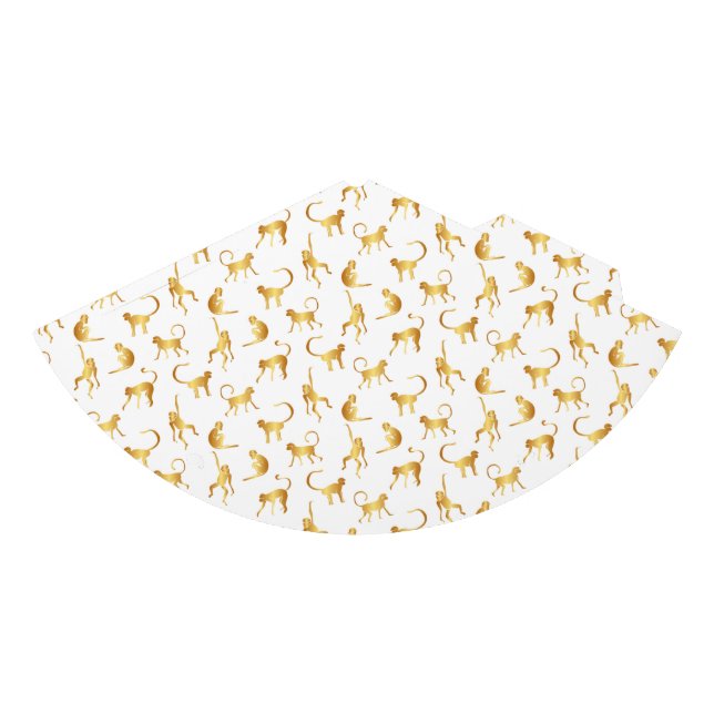 Gold Wild Monkey Tropical Jungle Party Hat (Front)