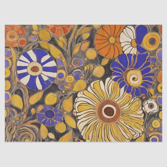 Gold Wildflower Garden Tissue Paper (Front)