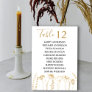 Gold Wildflower Sketch Table Number Seating Cards