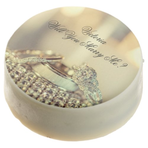 Gold Will You Marry Me Name Proposal Script  Choco Chocolate Covered Oreo