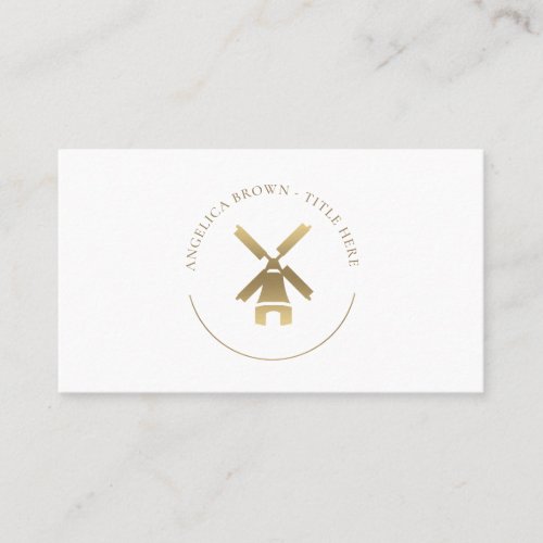 Gold Windmill Business Card